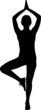 silhouette of a yoga pose