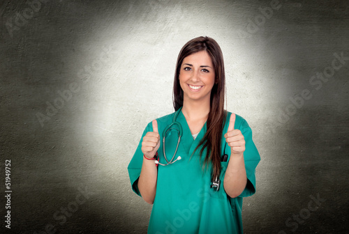 Photo: Atractive medical saying ok Atractive medical saying ok