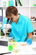 Assayer during research on room background
