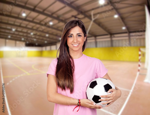 Photo: Girl in the sports center Girl in the sports center