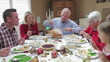 Video: Grandfather Carving Turkey At Family Thanksgiving Meal Grandfather Carving Turkey At Family Thanksgiving Meal