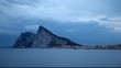 The Rock of Gibraltar at dusk