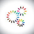 Concept of people as cogwheels representing communities & teams