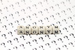 Foto: Anonymität Anonymität