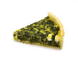 French quiche pie on a white background