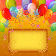 Holiday background with balloons