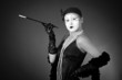 Foto: retro portrait of mime retro portrait of mime
