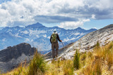 Hike in Bolivian mountains