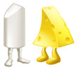 Vetor: Chalk and cheese characters Chalk and cheese characters