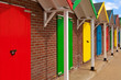 Colourful beach huts