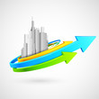 Vektor: Arrow Around Building Arrow Around Building