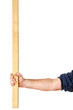 Foto: Hand holding wooden slat Hand holding wooden slat