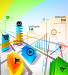 City modern infographics banner design template