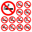 No smoking - red symbols
