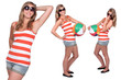 Photo: Woman with a beach ball Woman with a beach ball