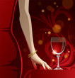 Glass of red wine