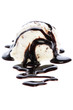 Foto: stracciatella ice cream with chocolate sauce stracciatella ice cream with chocolate sauce