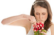 Woman with radishes