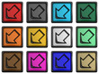 Illustration: Series of icons with an arrow showing the left bottom direction Series of icons with an arrow showing the left bottom direction