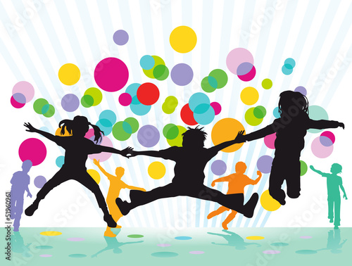 Vector: Farbenfrohes Kinder Fest Farbenfrohes Kinder Fest