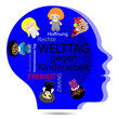 Vektor: Kopf - Welttag gegen Kinderarbeit Kopf - Welttag gegen Kinderarbeit