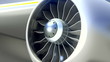 Closeup of Airplane Engine, Loop Video