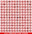 Prohibition signs, big set