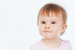 Photo: Funny baby, on a gray background Funny baby, on a gray background