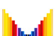 Photo: colorful pencil isolated on white background,Growth concept colorful pencil isolated on white background,Growth concept