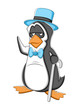Gentleman Cartoon Penguin Vector Illustration
