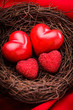 Nest with hearts