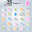 Time icon set, sticker series