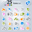 Security icon set, sticker series