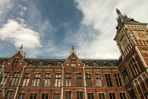 Photo: Amsterdam, Netherlands. Beautiful typical city architecture Amsterdam, Netherlands. Beautiful typical city architecture