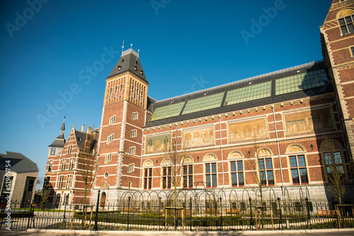 Photo: Amsterdam. Beautiful exterior architecture of Central Station Amsterdam. Beautiful exterior architecture of Central Station