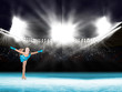 performance of young skaters, ice show