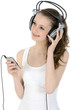 Photo: Teenager hört Musik über Kopfhörer Teenager hört Musik über Kopfhörer