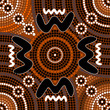Illustration: A illustration based on aboriginal style of dot painting depicti A illustration based on aboriginal style of dot painting depicti