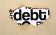 Debt text on paper hole
