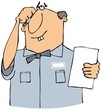 Puzzled serviceman