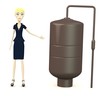 3d render of cartoon character with industrial element
