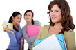 Photo: Three female students Three female students