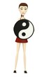 3d render of cartoon character with tao