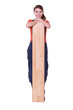 Photo: Woman with parquet slats Woman with parquet slats