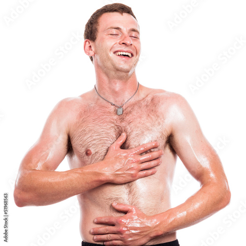 Photo: Happy shirtless man Happy shirtless man