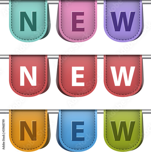 Vector: New labels New labels