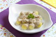 Ñoquis con salsa de champiñones