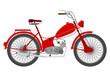 Vintage red motorcycle.