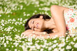 Foto: Happy woman relaxing on nature Happy woman relaxing on nature