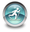Illustration: Light Blue Glossy Pictogram "Cross-Country Skiing" Light Blue Glossy Pictogram "Cross-Country Skiing"